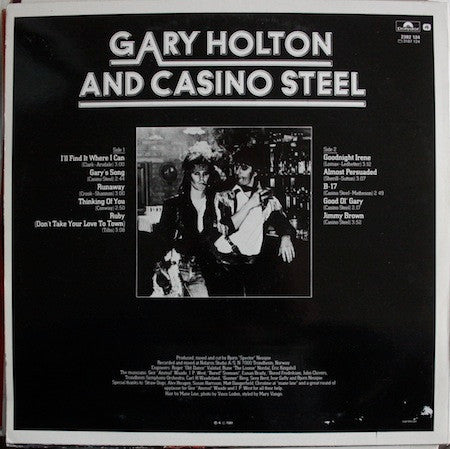 Gary Holton & Casino Steel : Gary Holton And Casino Steel (LP, Album)