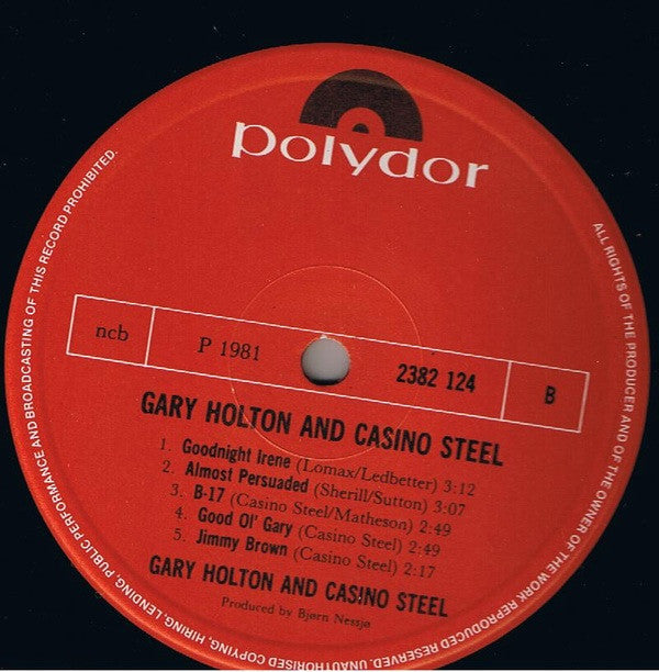 Gary Holton & Casino Steel : Gary Holton And Casino Steel (LP, Album)