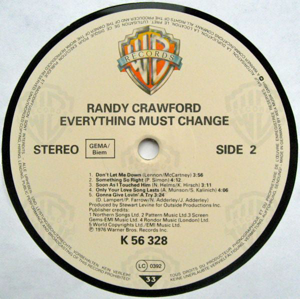 Randy Crawford : Everything Must Change (LP, Album, RE)