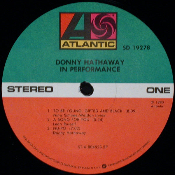 Donny Hathaway : In Performance (LP, Album, SP )