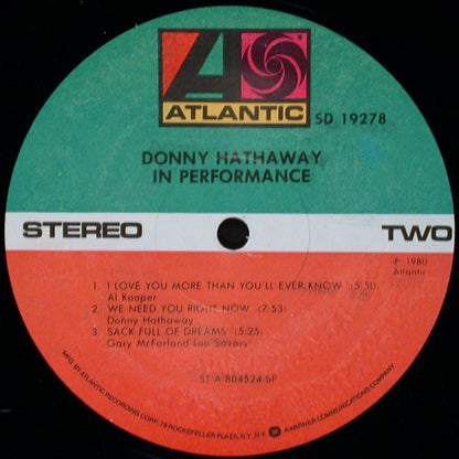 Donny Hathaway : In Performance (LP, Album, SP )