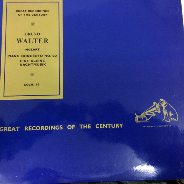Bruno Walter, Wiener Philharmoniker, Wolfgang Amadeus Mozart : Piano Concerto No. 20 · "Eine Kleine Nachtmusik" · 3 German Dances (LP, Comp, Mono, Dlx)