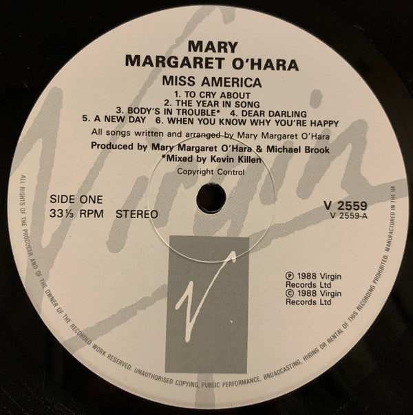 Mary Margaret O'Hara : Miss America (LP, Album)