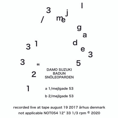 Damo Suzuki, Badun, Snöleoparden : Mejlgade 53 (12", Album)