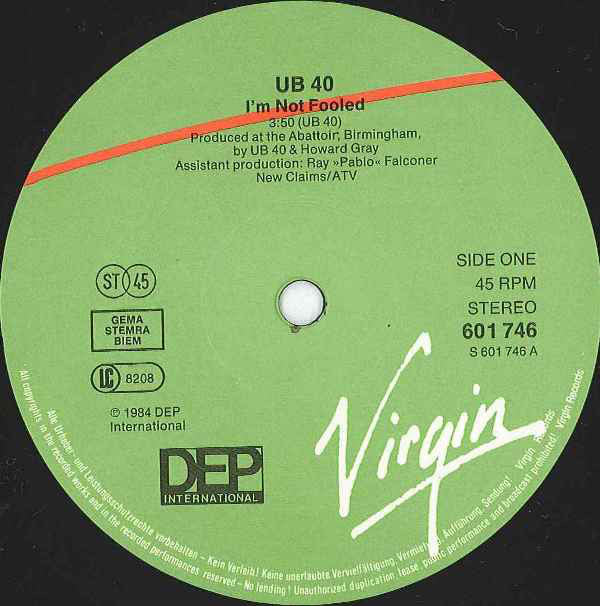 UB40 : I'm Not Fooled (12")