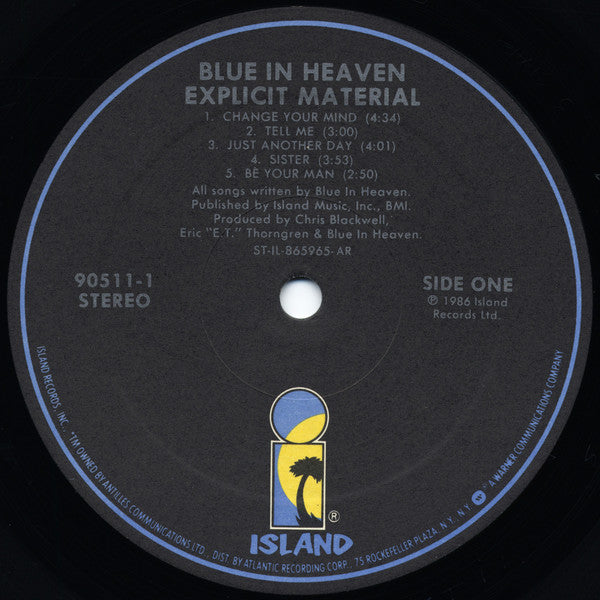 Blue In Heaven : Explicit Material (LP, Album)