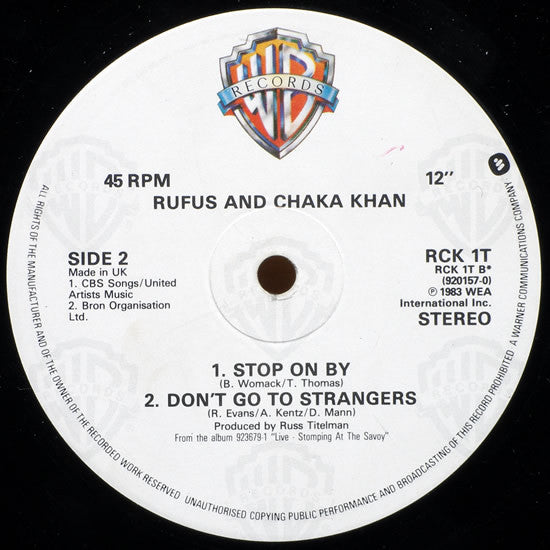 Rufus & Chaka Khan : Ain't Nobody (12")