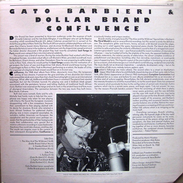 Gato Barbieri & Dollar Brand : Confluence (LP, Album, RE)