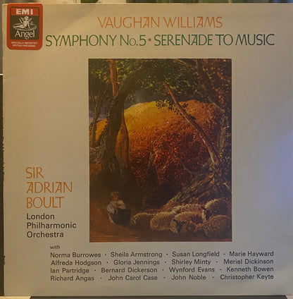 Ralph Vaughan Williams - Sir Adrian Boult, London Philharmonic Orchestra : Symphony No. 5 • Serenade To Music (LP, Album)