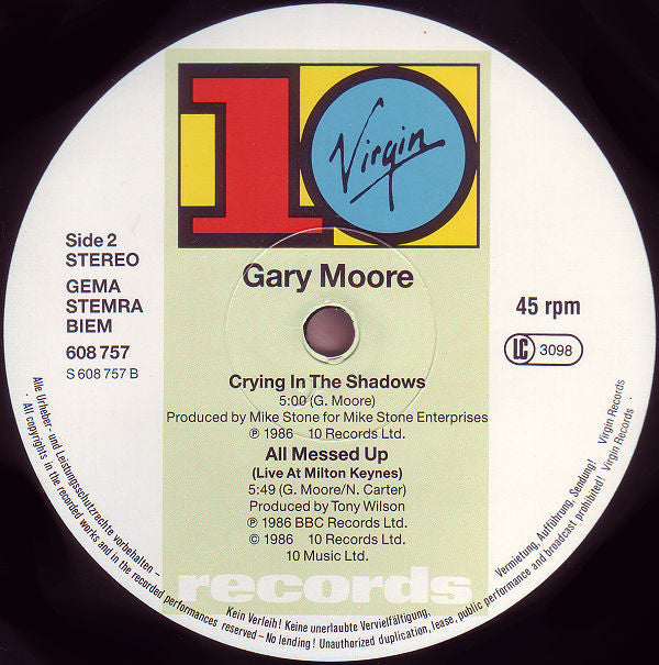 Gary Moore : Over The Hills And Far Away (12", Maxi)