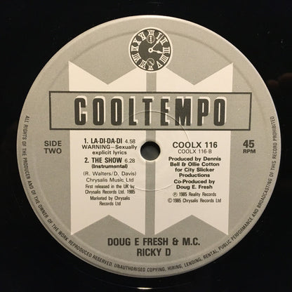 Doug E. Fresh And The Get Fresh Crew / Doug E. Fresh & M.C. Ricky D : The Show / La Di Da Di (12", M/Print)