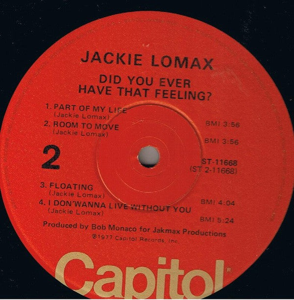 Jackie Lomax : Did You Ever Have That Feeling? (LP, Album)