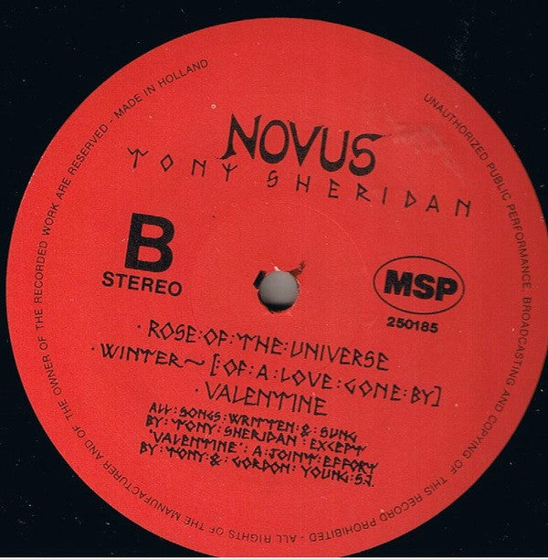 Tony Sheridan : Novus (LP, Album)