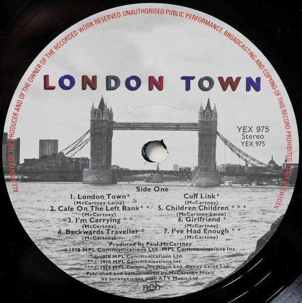 Wings (2) : London Town (LP, Album)