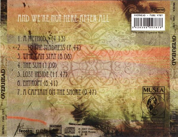 Overhead (2) : And We're Not Here After All (CD, Album)