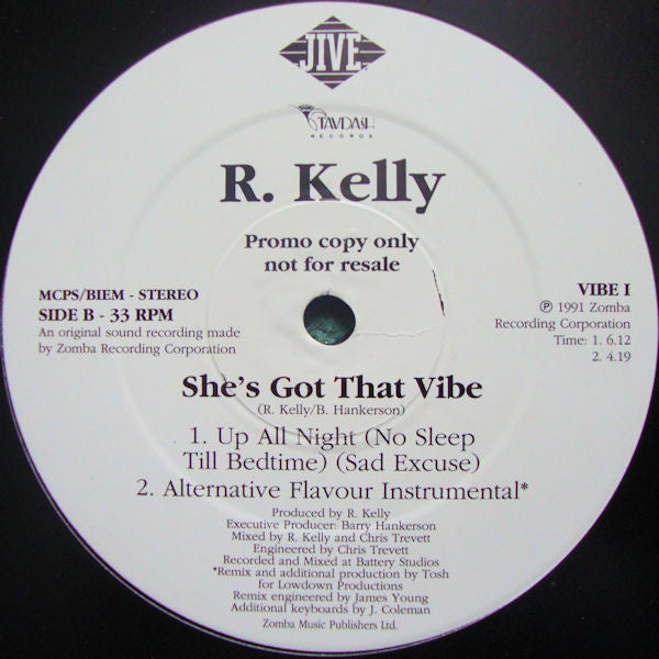 R. Kelly : She's Got That Vibe (2x12", Promo)