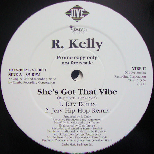 R. Kelly : She's Got That Vibe (2x12", Promo)