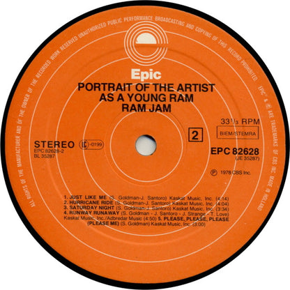 Ram Jam : Portrait Of The Artist As A Young Ram (LP, Album)