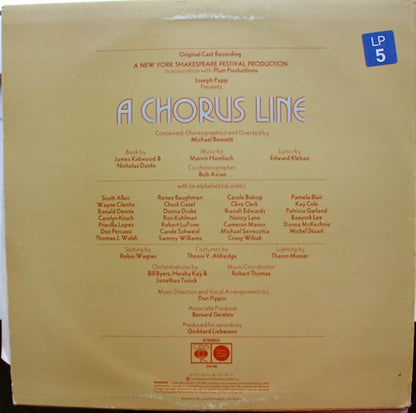 "A Chorus Line" Original Broadway Cast : A Chorus Line (LP, Album)