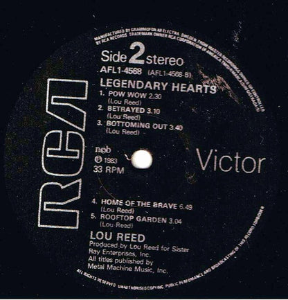 Lou Reed : Legendary Hearts (LP, Album)