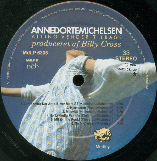 Anne Dorte Michelsen : Alting Vender Tilbage (LP, Album)