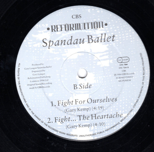 Spandau Ballet : Fight For Ourselves (Extended Remix) (12", Single, Gat)