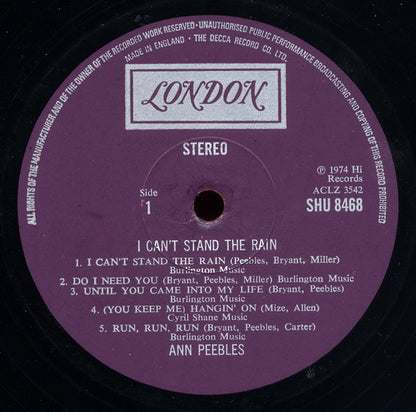 Ann Peebles : I Can't Stand The Rain (LP, Album)