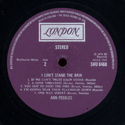 Ann Peebles : I Can't Stand The Rain (LP, Album)