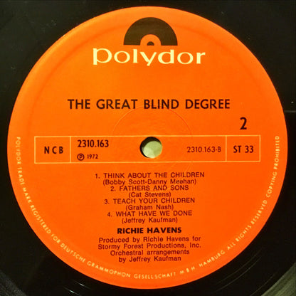 Richie Havens : The Great Blind Degree (LP, Album)