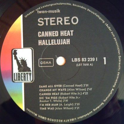 Canned Heat : Hallelujah (LP, Album)