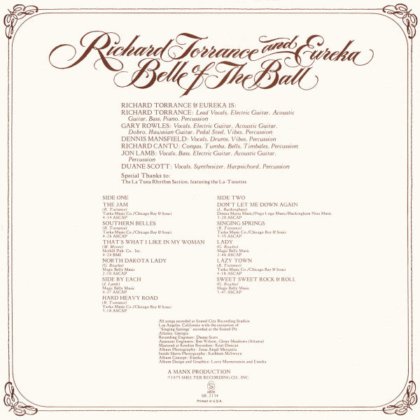 Richard Torrance And Eureka (5) : Belle Of The Ball (LP, Album, Glo)
