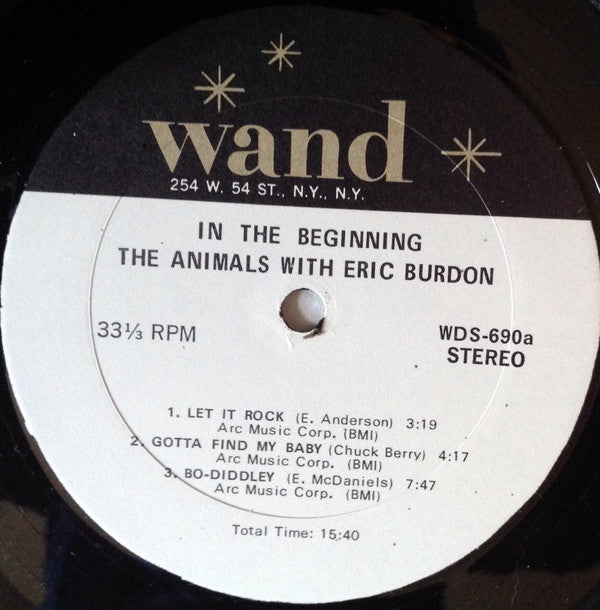 The Animals With Eric Burdon : In The Beginning (LP, Album, Gat)