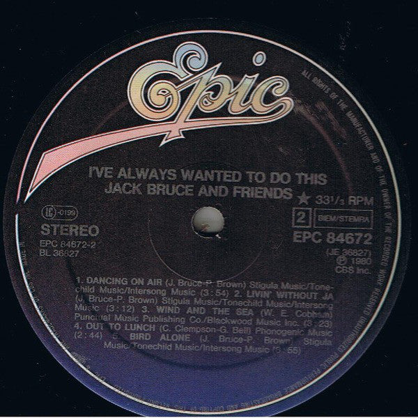 Jack Bruce And Friends : I've Always Wanted To Do This (LP, Album)