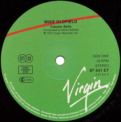 Mike Oldfield : Tubular Bells (LP, Album, RE)