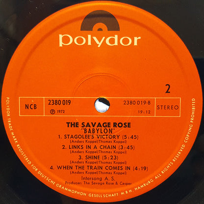 Savage Rose : Babylon (LP, Album)