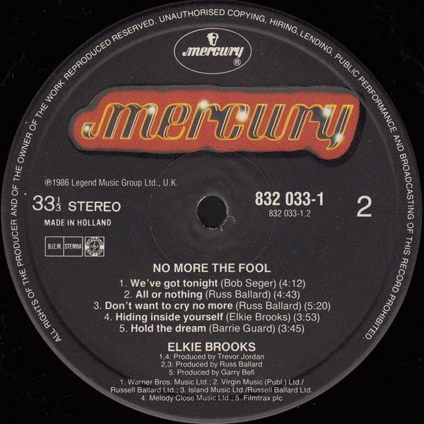 Elkie Brooks : No More The Fool (LP, Album)