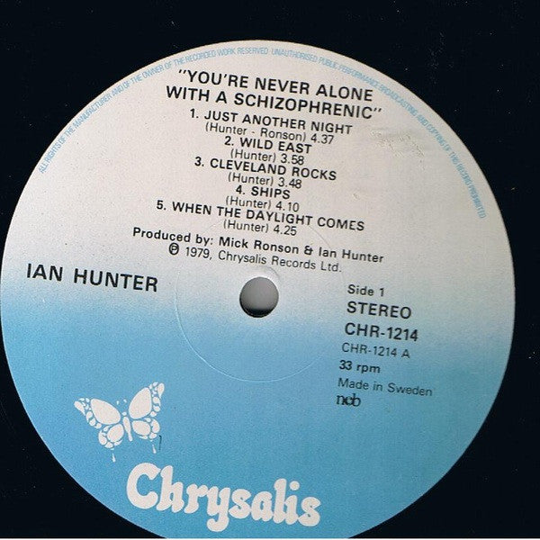 Ian Hunter : You're Never Alone With A Schizophrenic (LP, Album)