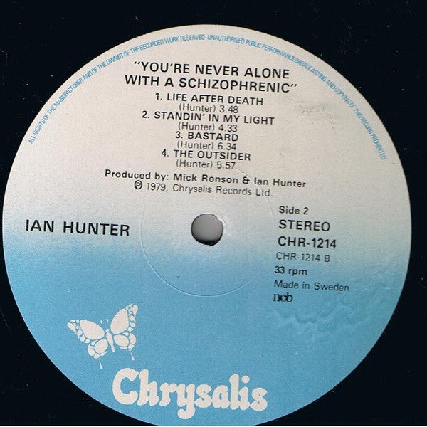 Ian Hunter : You're Never Alone With A Schizophrenic (LP, Album)