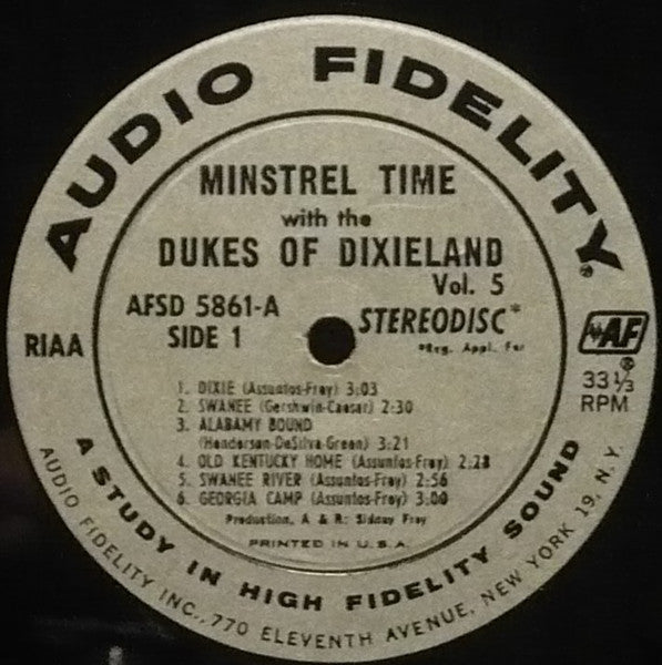 The Dukes Of Dixieland : Minstrel Time With The Dukes Of Dixieland Volume 5 (LP, Gat)