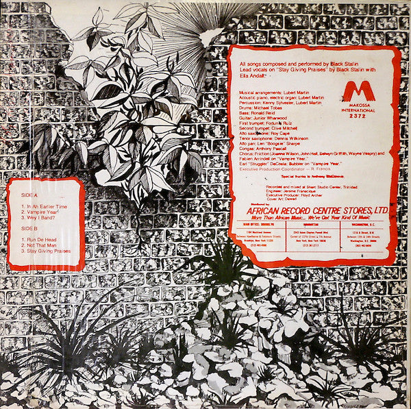 Black Stalin : In Ah Earlier Time (LP, Album)