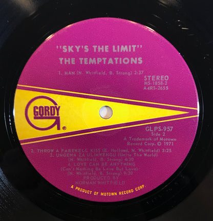 The Temptations : Sky's The Limit (LP, Album, Ind)