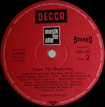 Small Faces : From The Beginning (LP, Comp)