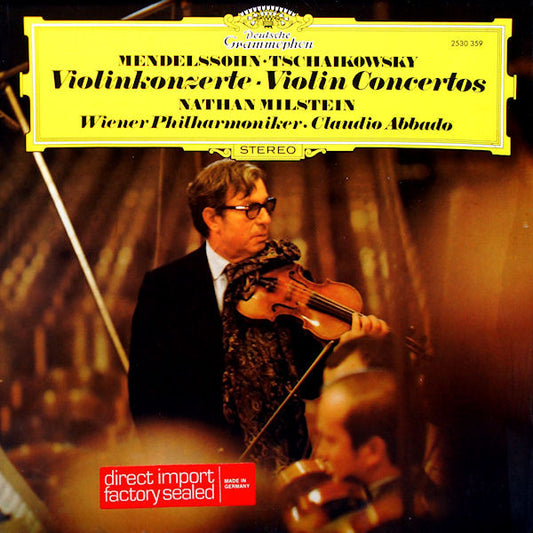 Felix Mendelssohn-Bartholdy • Pyotr Ilyich Tchaikovsky - Nathan Milstein, Wiener Philharmoniker • Claudio Abbado : Violinkonzerte (LP)