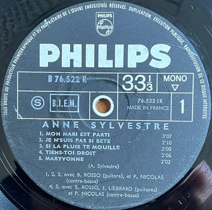 Anne Sylvestre : Chante... (10", Album, Mono, RP, Bla)