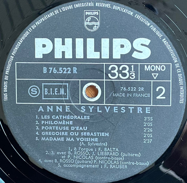 Anne Sylvestre : Chante... (10", Album, Mono, RP, Bla)