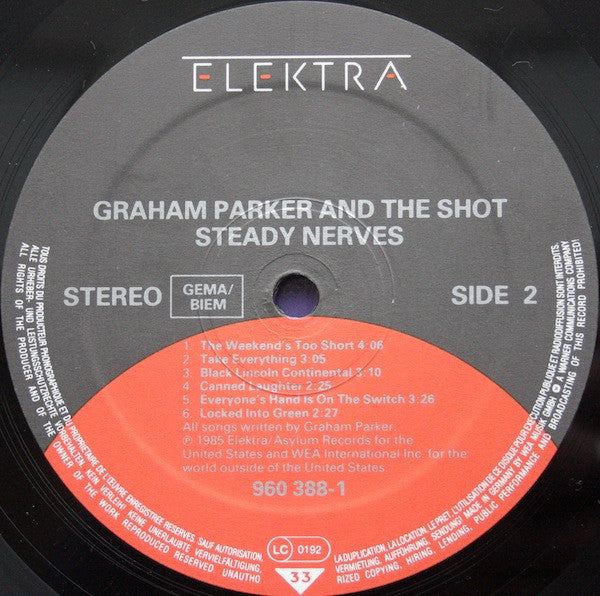 Graham Parker And The Shot : Steady Nerves (LP, Album, Tel)