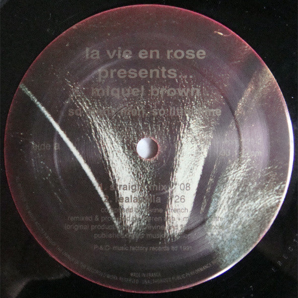 'La Vie En Rose' Presents Miquel Brown : So Many Men, So Little Time (12")
