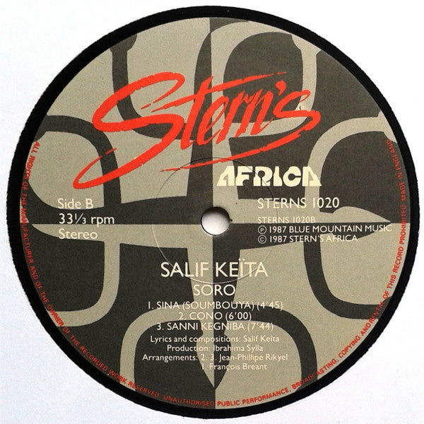 Salif Keita : Soro (LP, Album, Gat)