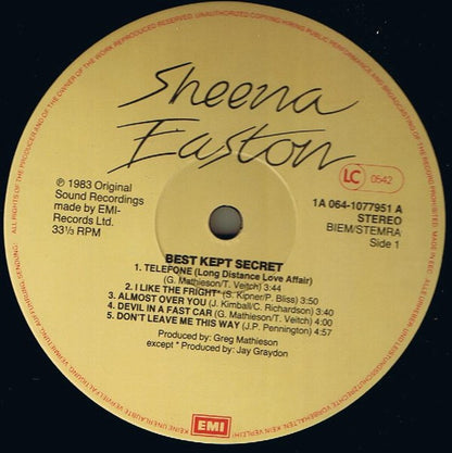 Sheena Easton : Best Kept Secret (LP, Album)