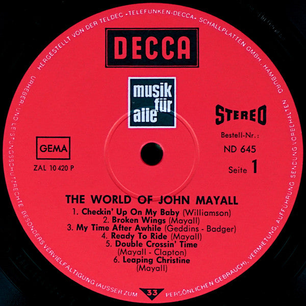 John Mayall : The World Of John Mayall Vol.2 (LP, Comp)